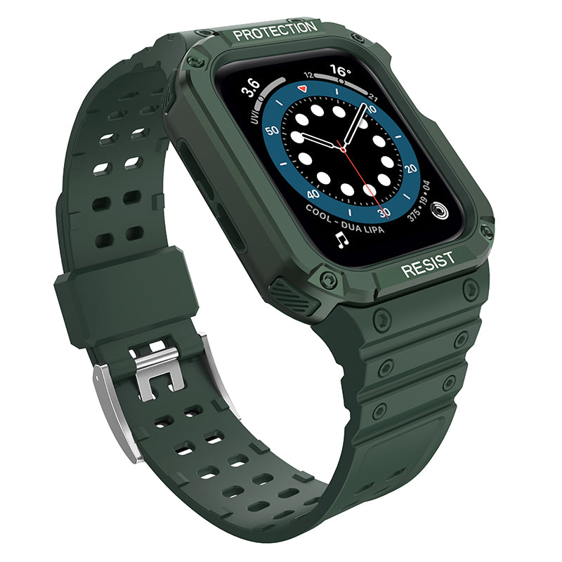 2 in 1 Contrast Color TPU Strap and PC Watch Case for Apple Watch Series 7 45mm Watch Series 6 5 4 SE 44mm SE (2022) 44mm Series 3 2 1 42mm 2 in 1 Contrast Color TPU Strap and PC Watch Case for Apple Watch Series 7 45mm Watch Series 6 5 4 SE 44mm SE (2022) 44mm Series 3 2 1 42mm